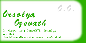 orsolya ozsvath business card